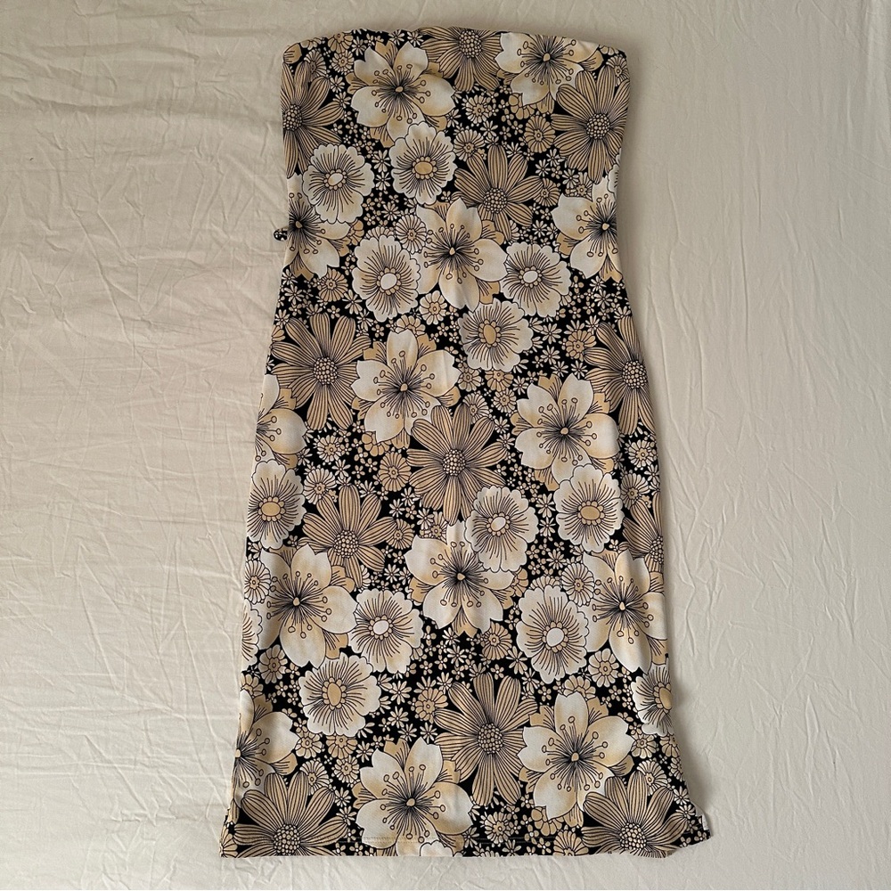 vintage a'gaci floral tube dress